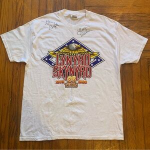 Lynyrd Skynrd Autographed Signed 25th Anniversary Tour Concert Shirt 1998 MensXL